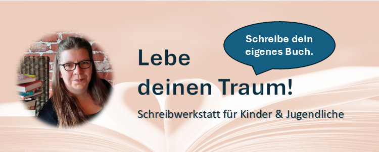 Schreibwerkstatt mit Jana Engels Banner Schreibe dein eigenes Buch