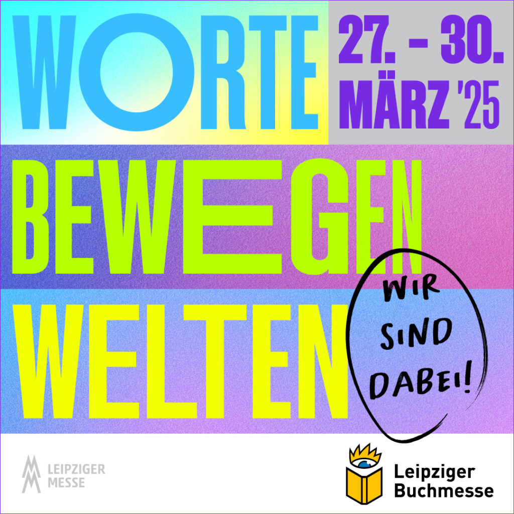 Leipziger Buchmesse logo Wir sind dabei 2025